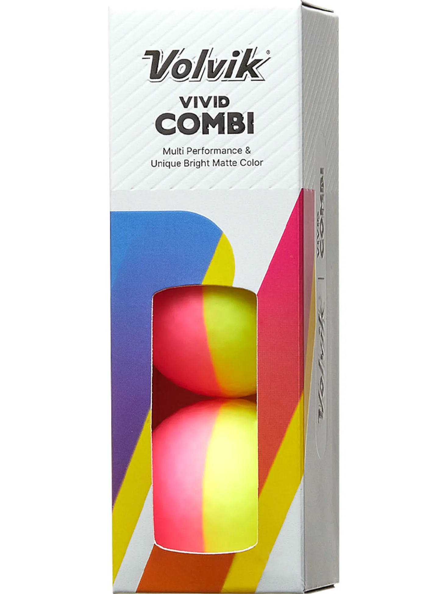 Volvik Vivid Combi Golf Balls - 1 Dozen Multi