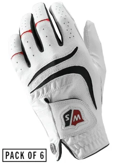 Wilson Staff Grip Plus Golf Glove - 6 Pack